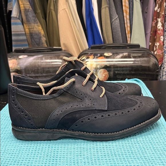 Sandro Moscoloni Navy and Black Wing Tip Derby’s main image 4
